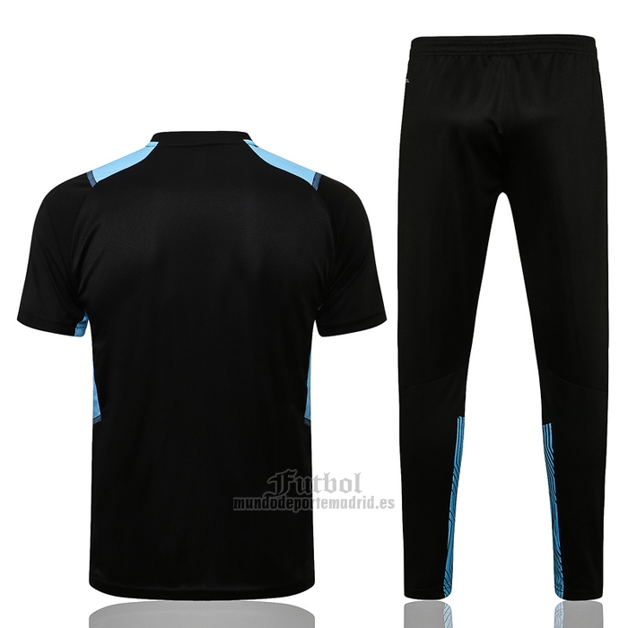 Chandal del Olympique Marsella Manga Corta 2021-2022 Negro
